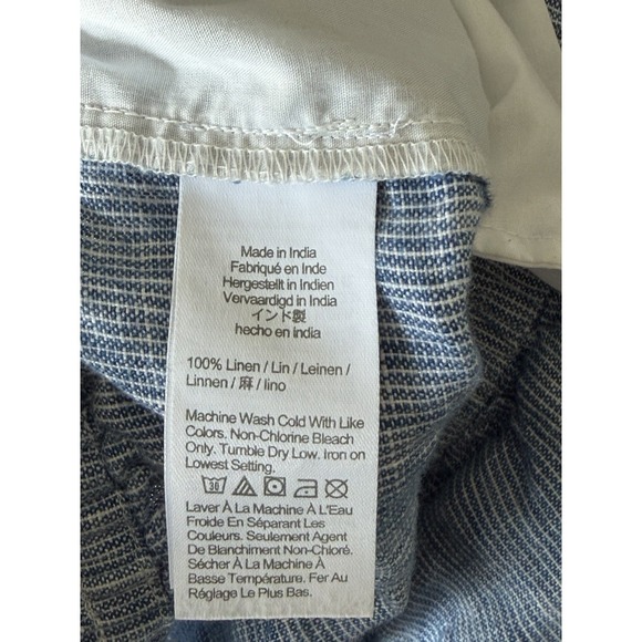 J.Crew Crewcuts Girls 10 100% Linen Pants Blue Drawstring EUC - Picture 5 of 6